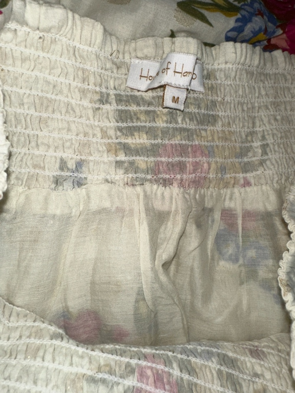 House of Harlow 1960 Ivory Maxi Skirt with Pink, Blue & Yellow Floral Print - Picture 7 of 10